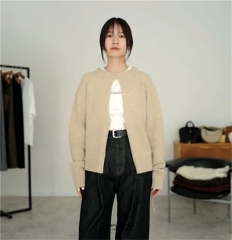 Suzu×CLANE同型 W FACE CENTER SLIT KNIT TOPS