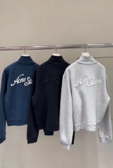 アクネストゥディオズ ロゴ ジップアップ スウェットシャツ