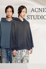 アクネ ステゥディオズ ロゴ フーディー / リラックスフィット / ドロップショルダー logo black hoodie スウェット パーカー オーバーサイズ ヴィンテージ